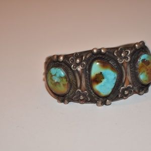 Real Silver and Turquoise Bracelet